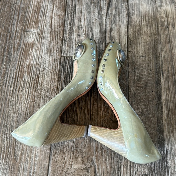 🌟COACH EST. 1941 🌟WOMEN 🌟GREEN HANNA HEELS, SIZE 5 1/2 B - Picture 8 of 10